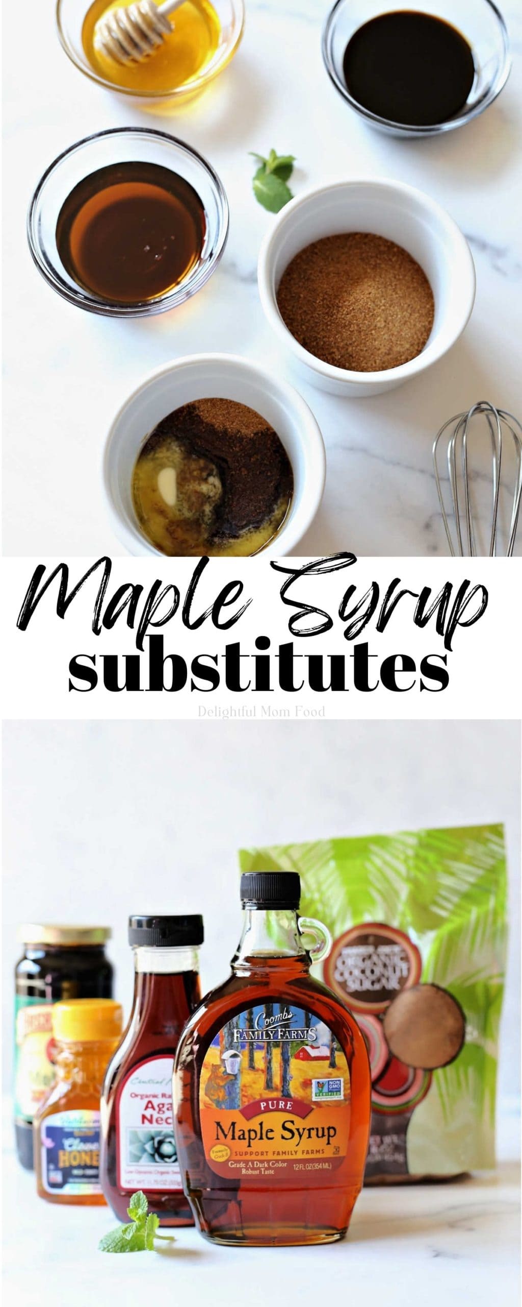 maple syrup and substitute that can be used in its place of honey, agave nectar, coconut sugar, sugar, molasses