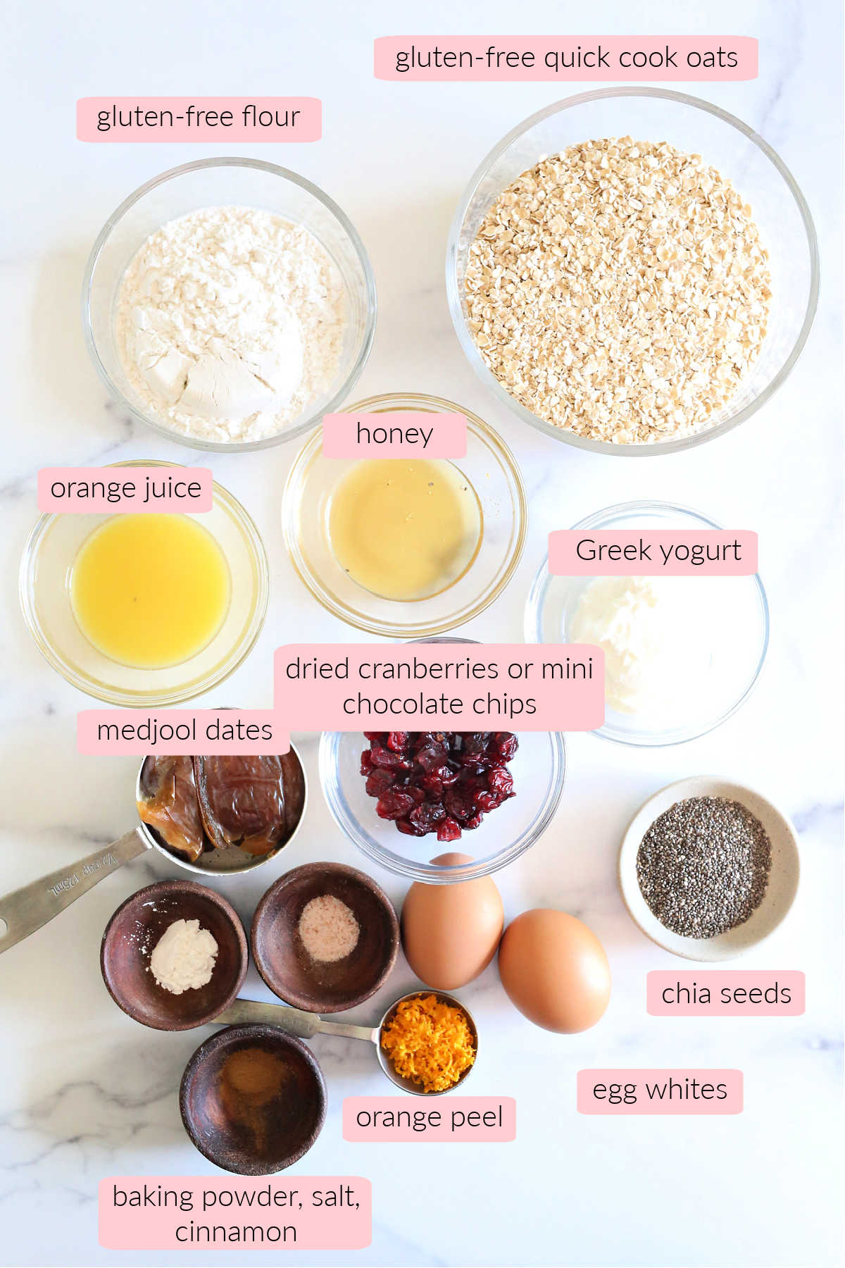 ingredients for homemade oatcakes recipe made of oats in the shape of a cookie or patty
