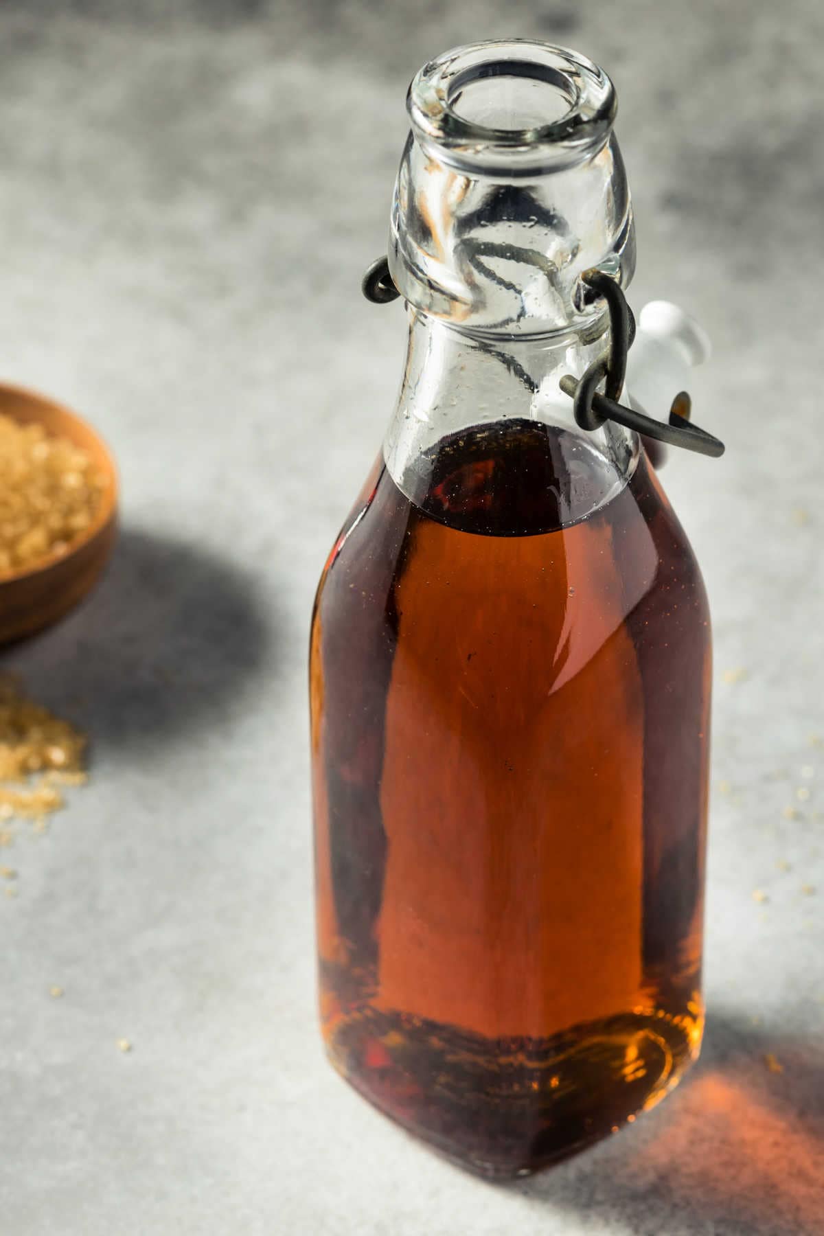 demerara syrup recipe for cocktails in a jar