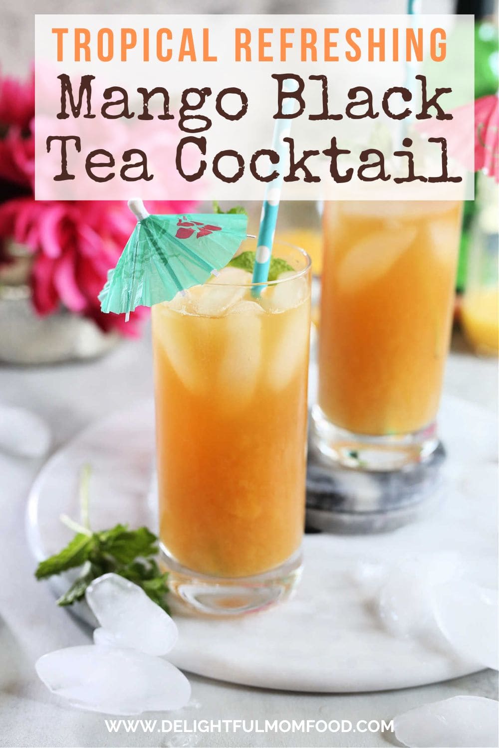 tropical mango black tea cocktail recipe