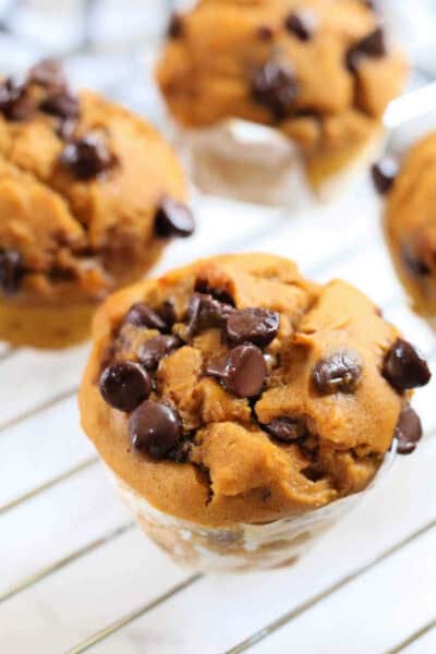 Gluten-free pumpkin chocolate chip muffins recipe.