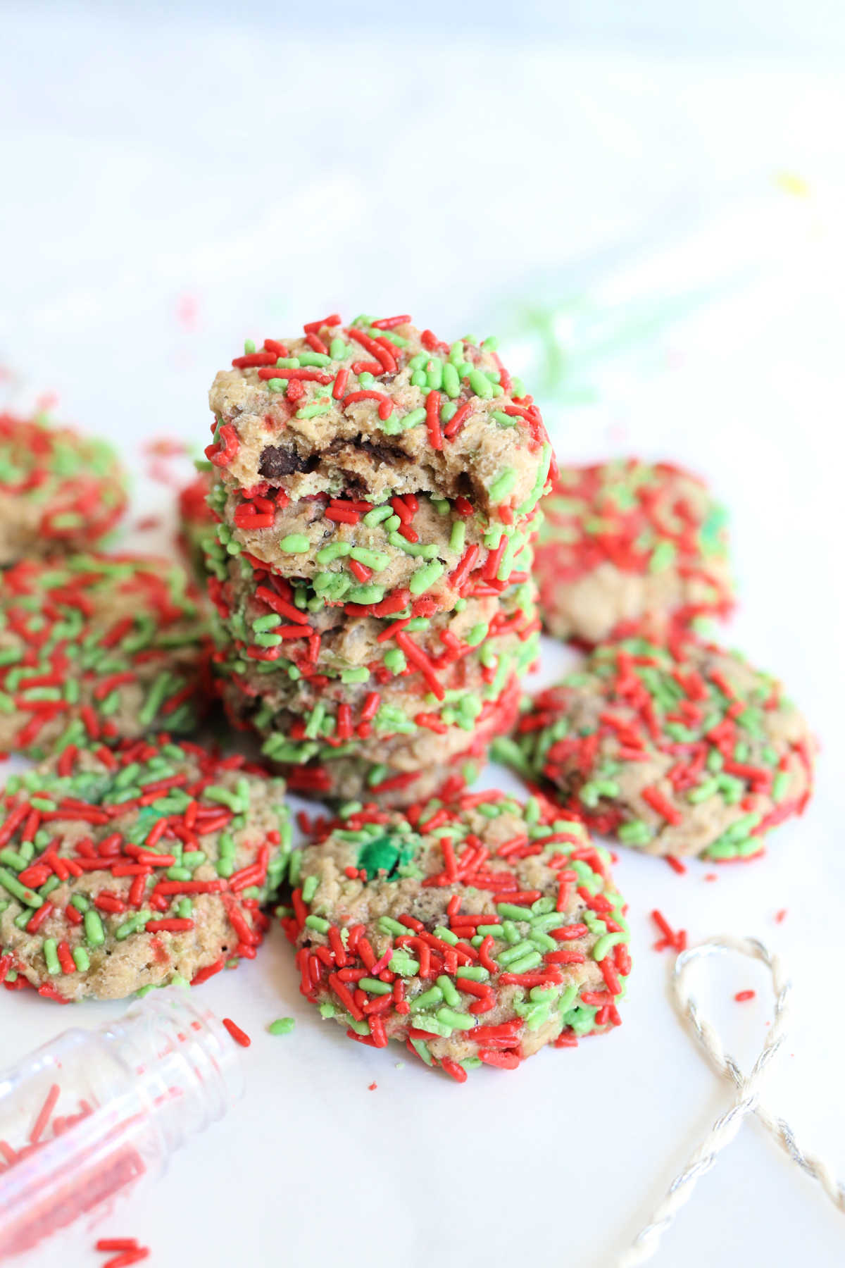 gluten-free Christmas cookies in a stack