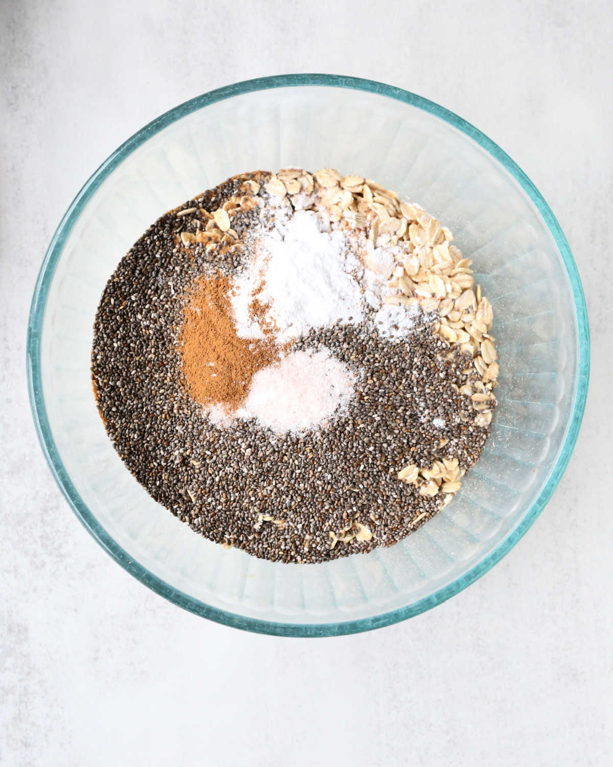 dry oat ingredients in a bowl