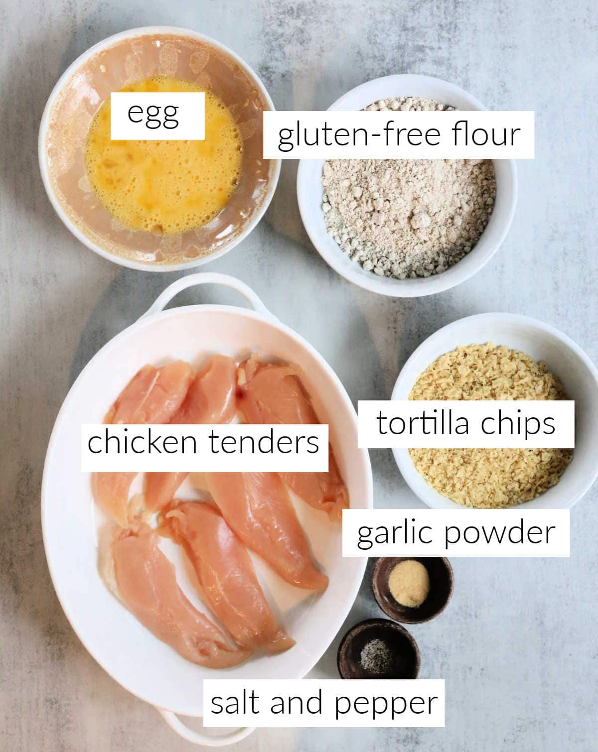 Ingredients To Make Breaded Crusted Air Fryer Chicken Tenders