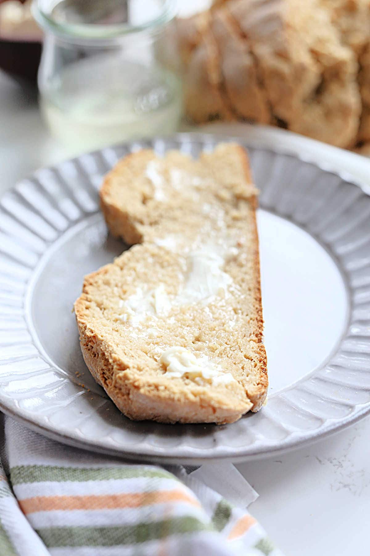 Slice of Irish Soda Bread On A Plate
