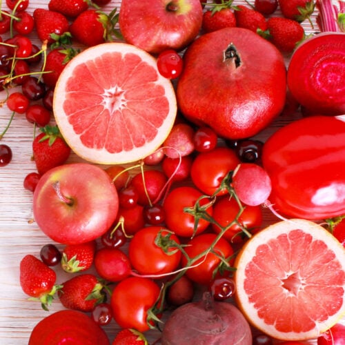 Best Red Colored Fruits On A Wood Table