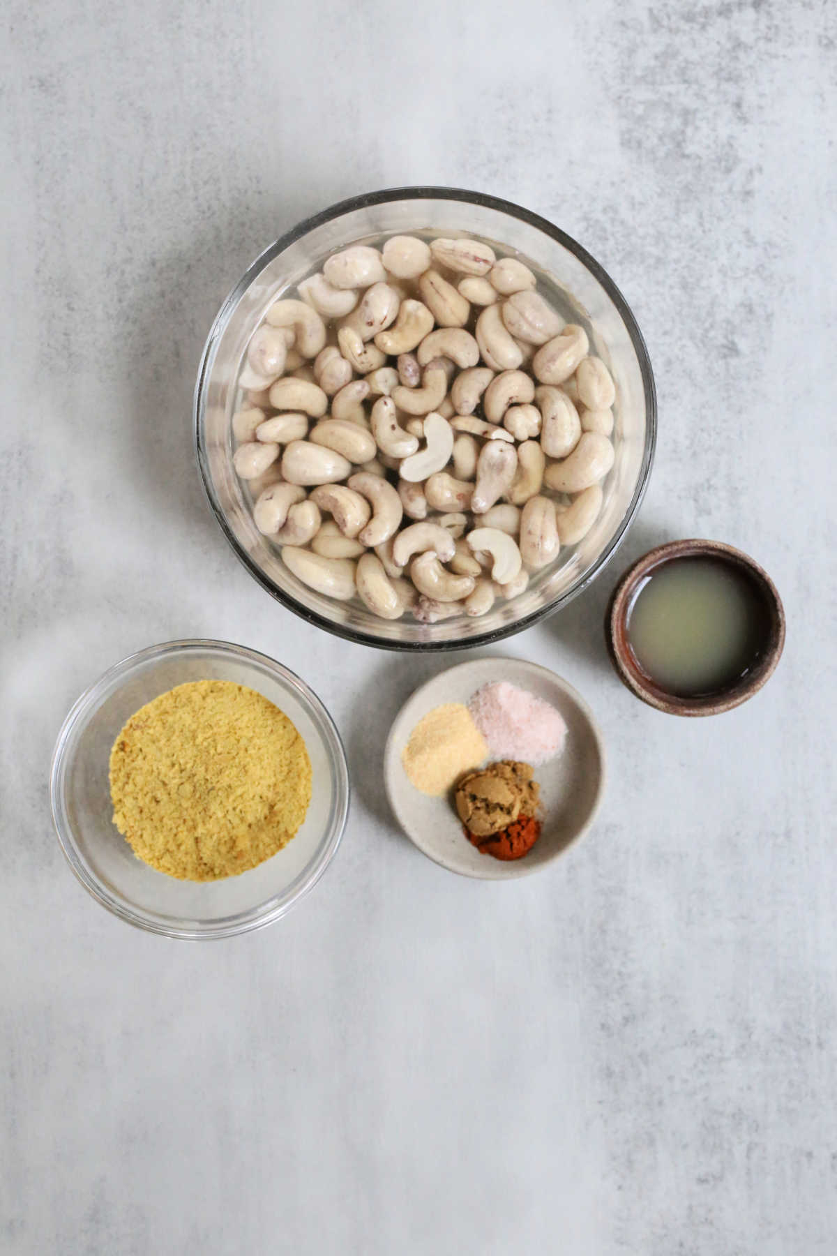 Ingredients to make Cashew Cheese
