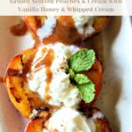 Stuffed peaches recipe on the grill.
