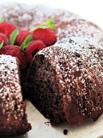 Healthy chocolate cake.