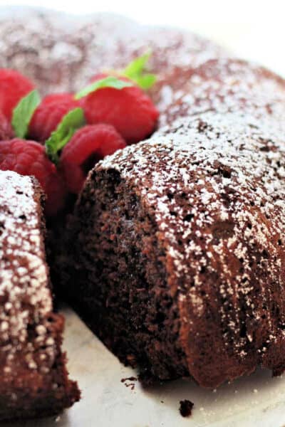 Healthy chocolate cake.