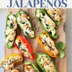 Grilled stuffed jalapenos and mini sweet peppers appetizers recipe.