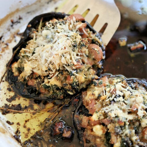 Stuffed portobello mushrooms recipe.