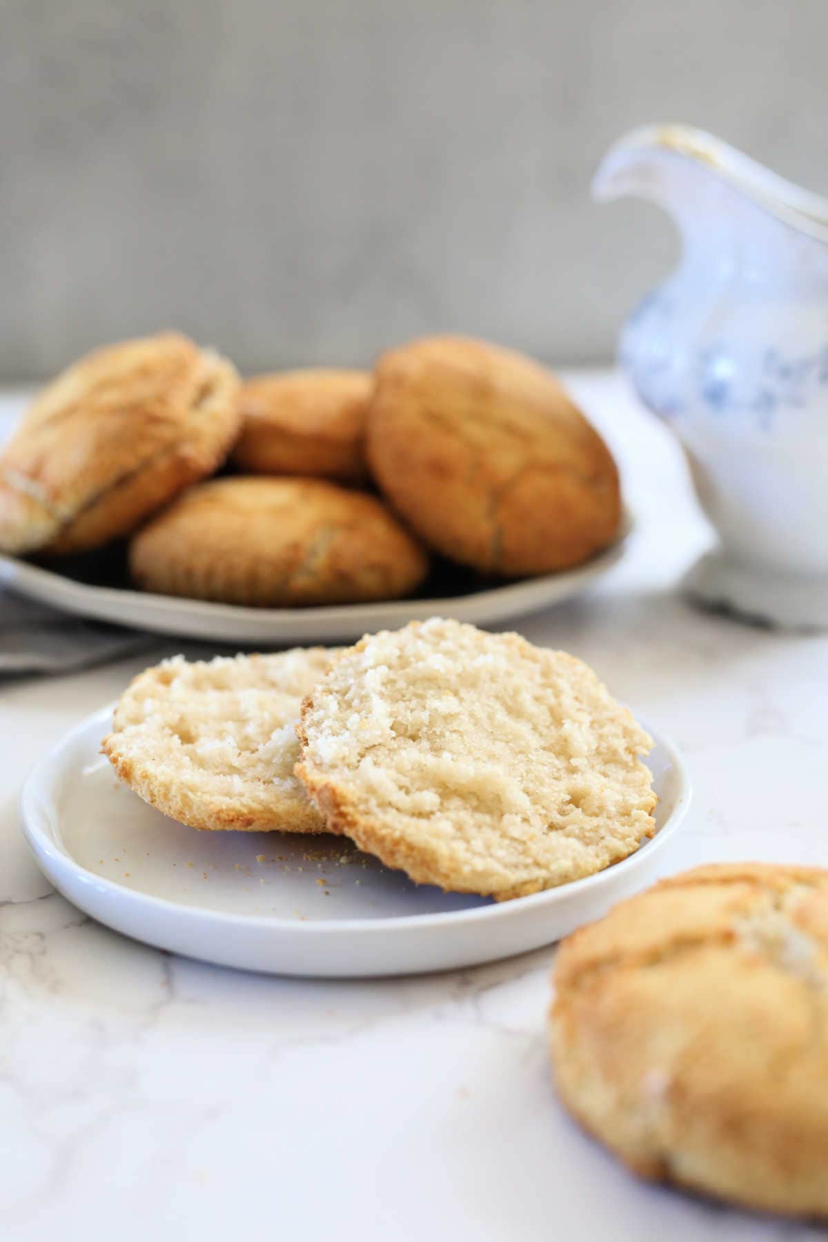 Dairy-free and paleo biscuits on a plate.