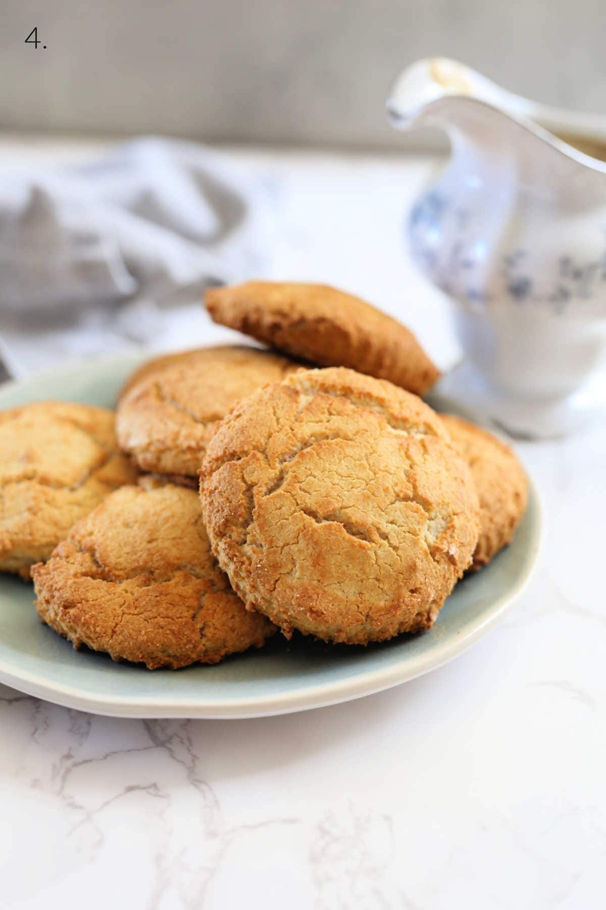 Dairy-free biscuits on a plate.
