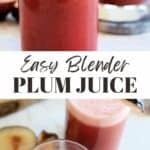How to make plum juice in a blender.