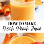 How to make fresh peach juice in a blender.