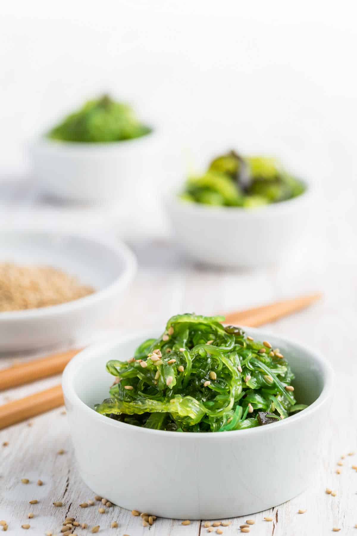 Nori seaweed vegetable in a bowl.