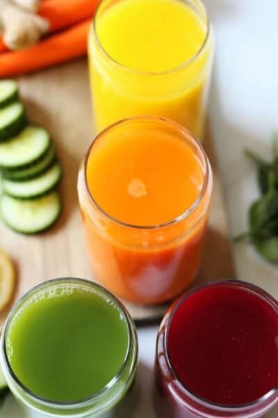 Juicing recipes to support a juice cleanse diet and weight loss recipes.